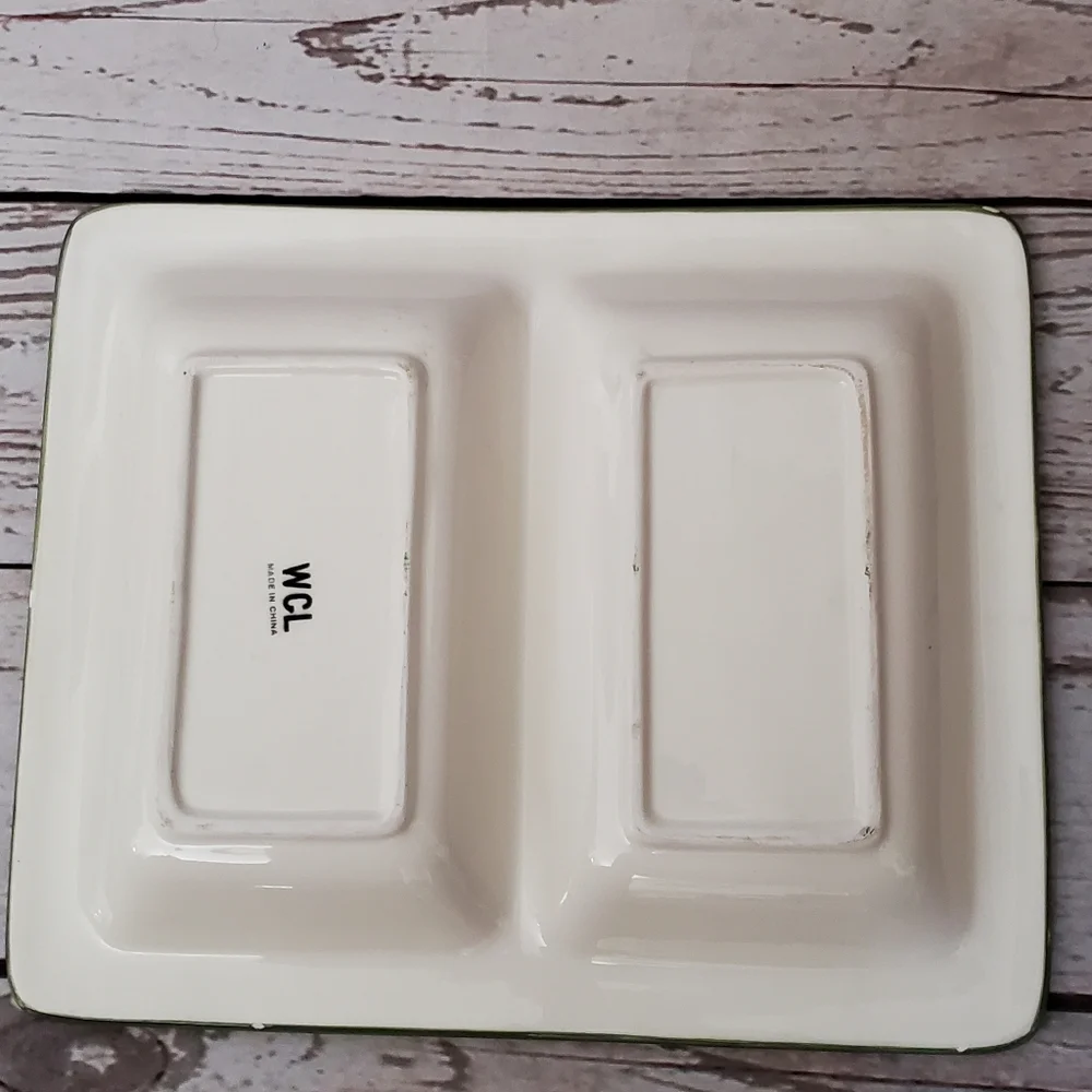 WCL divided serving platter grapevine pattern Tuscan style